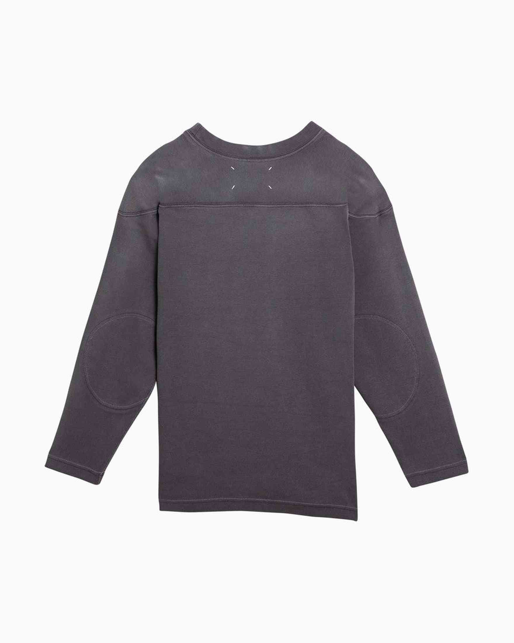 Maison Margiela Cotton Aubergine Coloured Sweater with Logo Glam Steals
