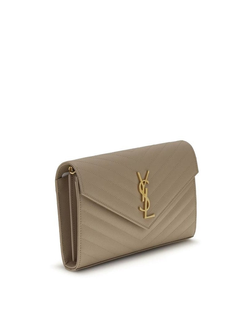 Saint Laurent Beige Calf Leather Bos Taurus Shoulder Bag Glam Steals