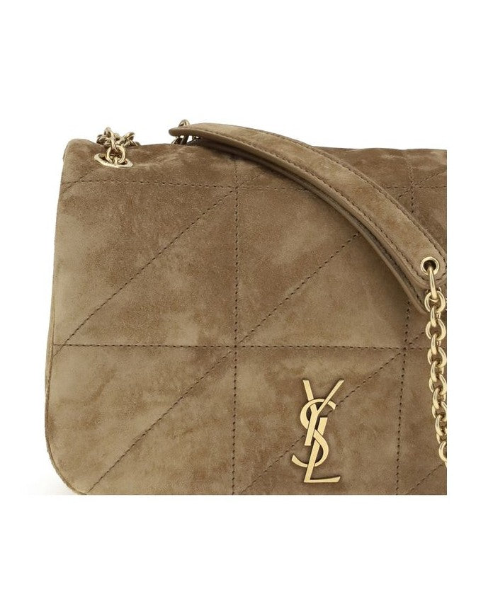 Saint Laurent Beige Calf Leather Bos Taurus Shoulder Bag Glam Steals