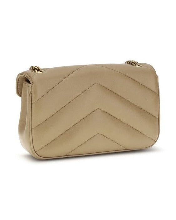 Saint Laurent Beige Lamb Ovis Aries Shoulder Bag Glam Steals
