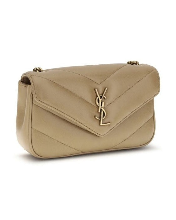 Saint Laurent Beige Lamb Ovis Aries Shoulder Bag Glam Steals