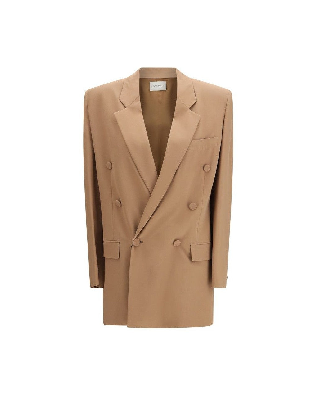 Saint Laurent Beige Silk Blazer Glam Steals