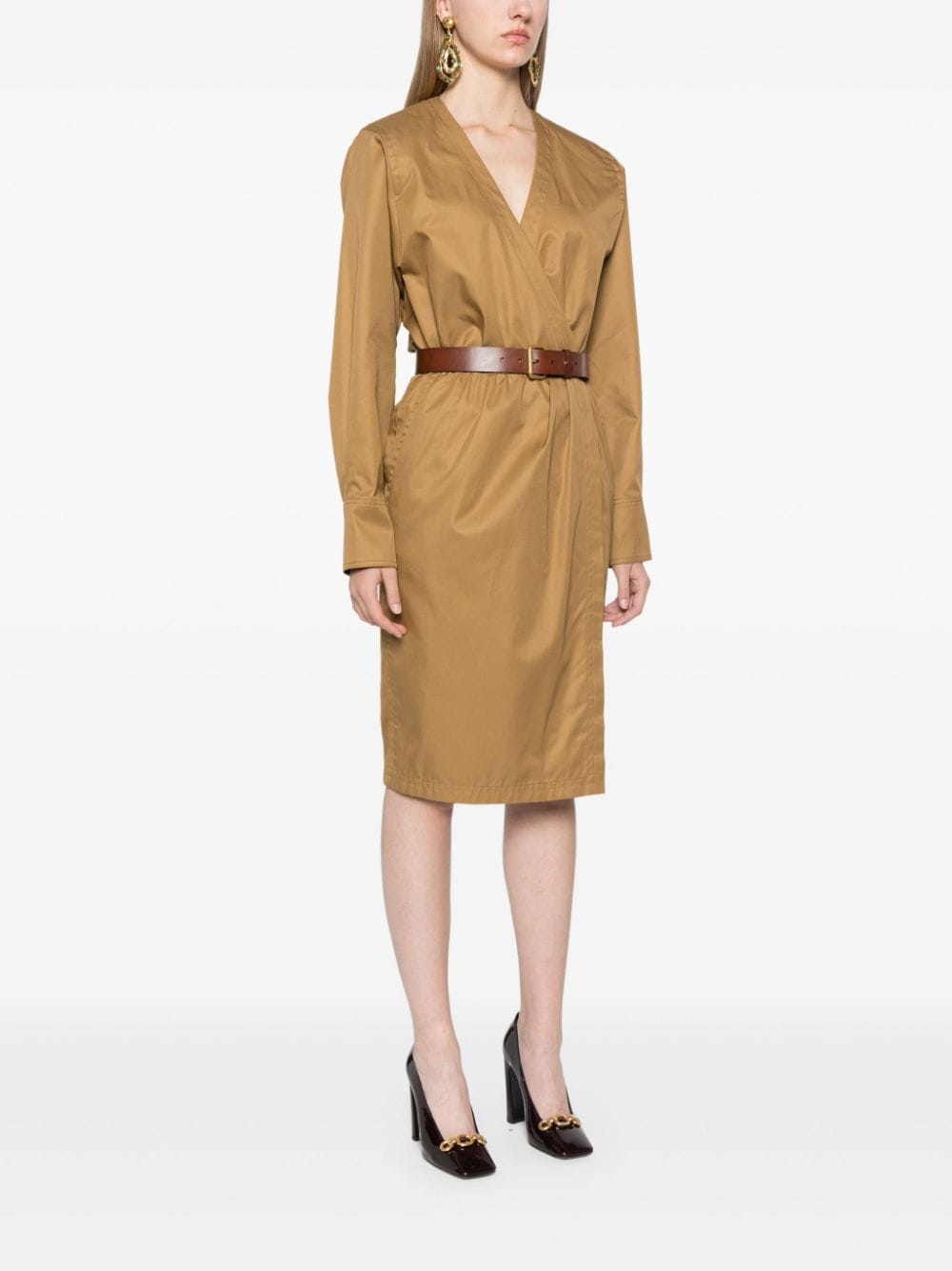 Saint Laurent Belted Dress Glam Steals