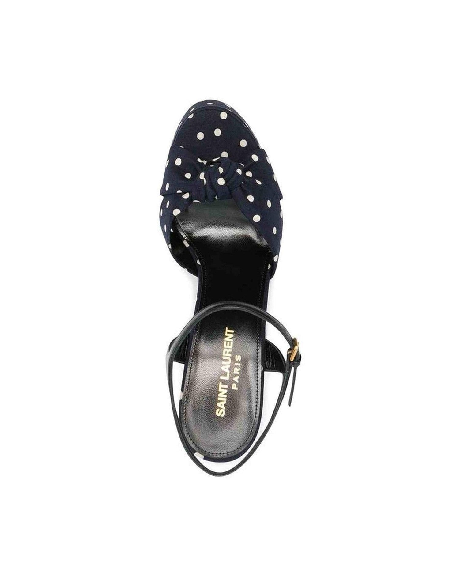 Saint Laurent Bianca Polka Dot Sandals Glam Steals