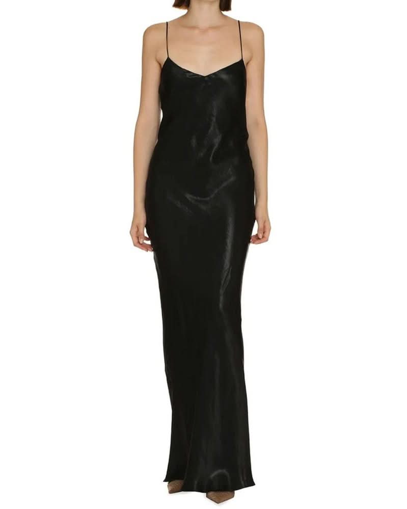Saint Laurent Black Acetate Dress Dresses