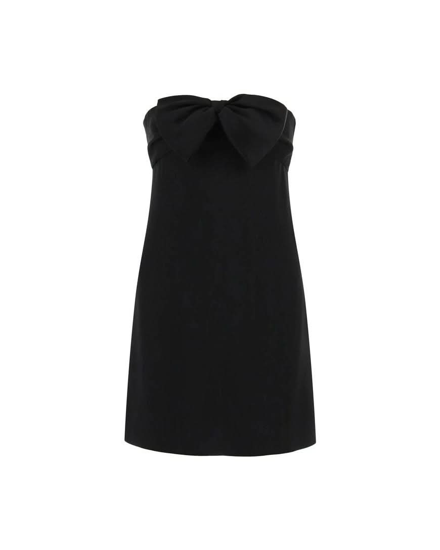 Saint Laurent Black Acetate Dress