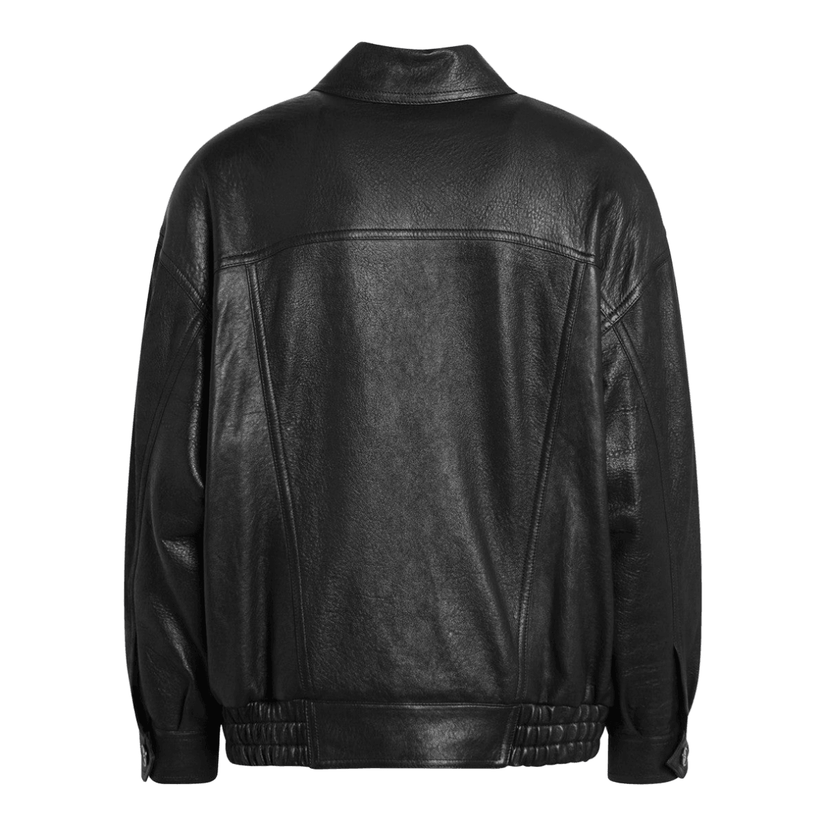 Saint Laurent Black Balloon Bomber Jacket in Lambskin Glam Steals