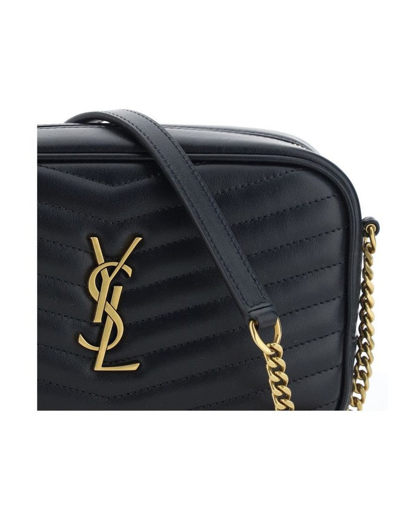 Saint Laurent Black Calf Leather Bos Taurus Shoulder Bag