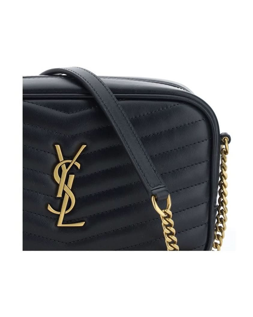 Saint Laurent Black Calf Leather Bos Taurus Shoulder Bag