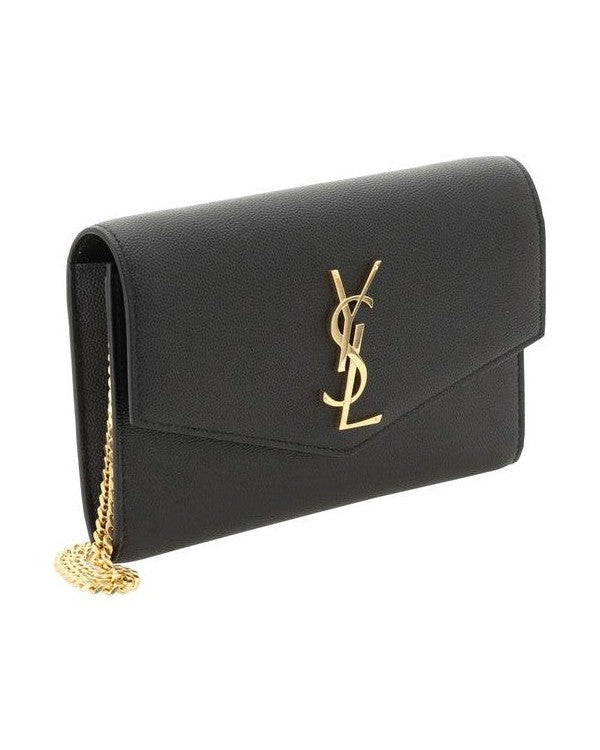 Saint Laurent Black Calf Leather Bos Taurus Shoulder Bag