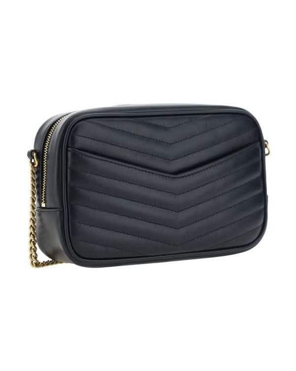Saint Laurent Black Calf Leather Bos Taurus Shoulder Bag