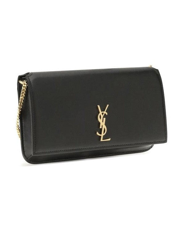 Saint Laurent Black Calf Leather Bos Taurus Shoulder Bag Glam Steals