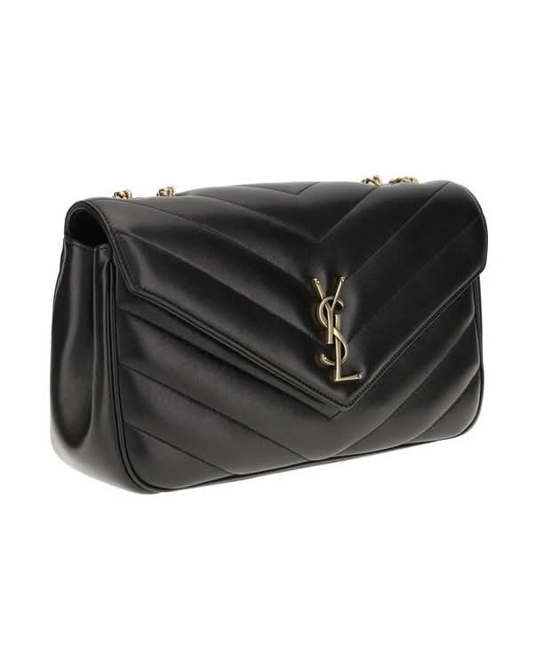 Saint Laurent Black Calf Leather Bos Taurus Shoulder Bag