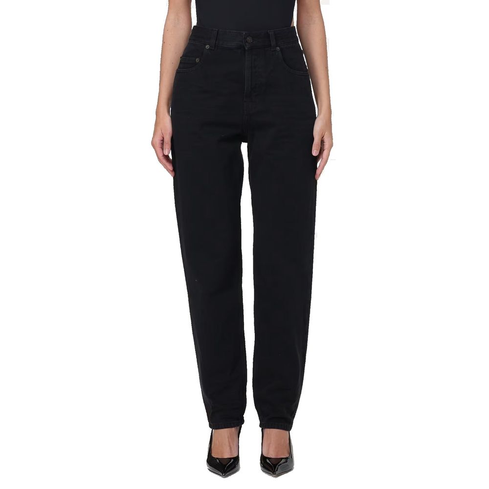 Saint Laurent Black Cotton Straight Leg Jeans Glam Steals