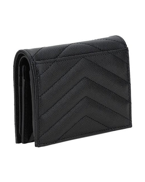 Saint Laurent Black Lamb Ovis Aries Wallet