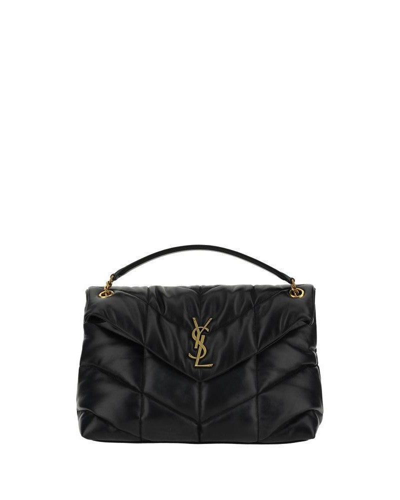 Saint Laurent Black Leather Lamb Shoulder Bag