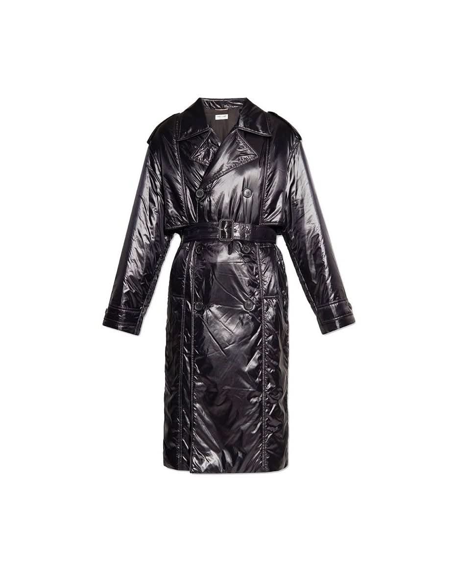 Saint Laurent Black Polyamide Coat