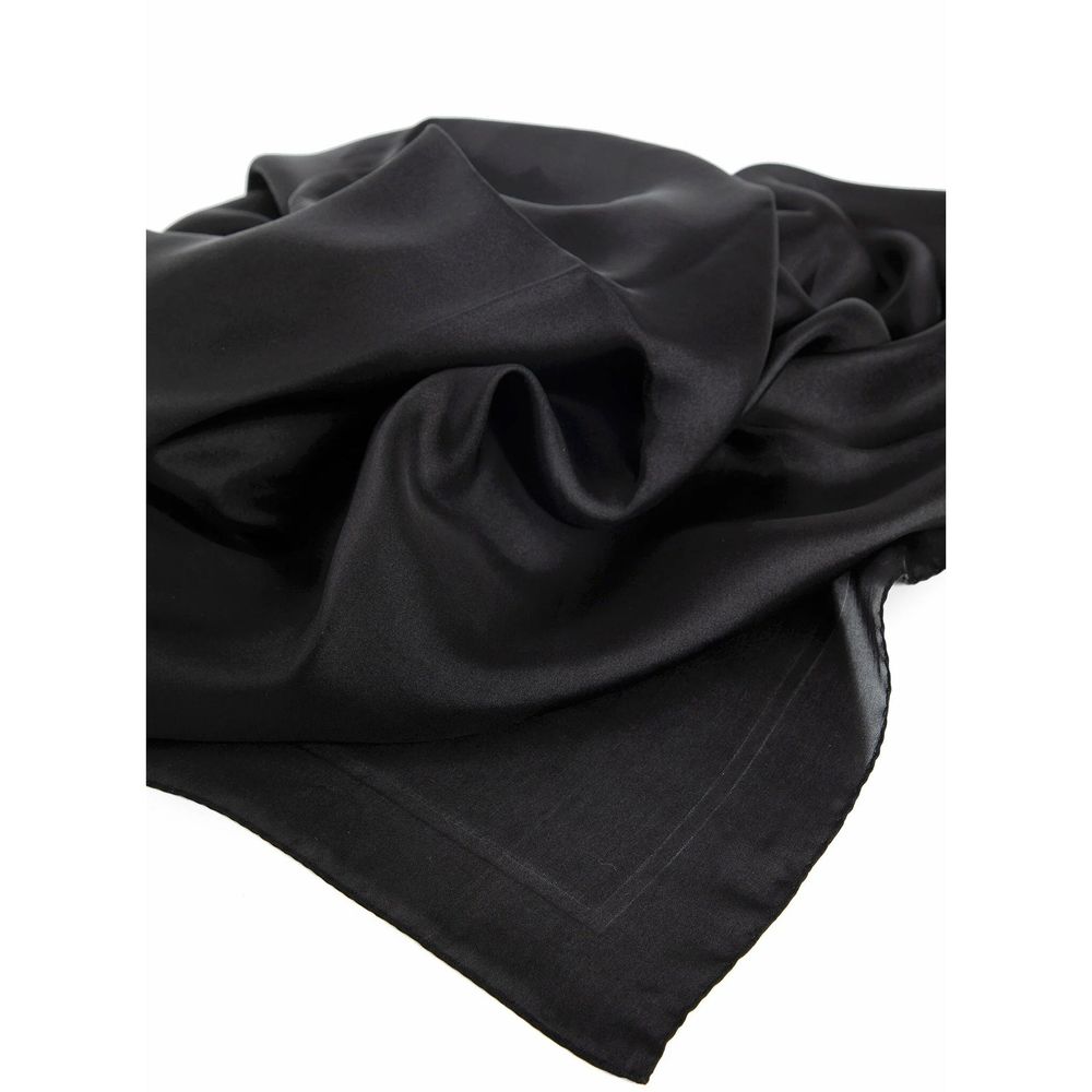 Saint Laurent Black Silk Scarf Glam Steals