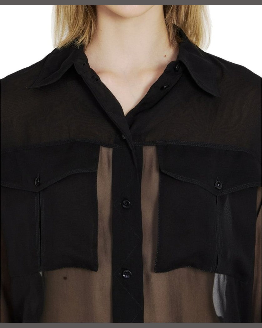 Saint Laurent Black Silk Shirt