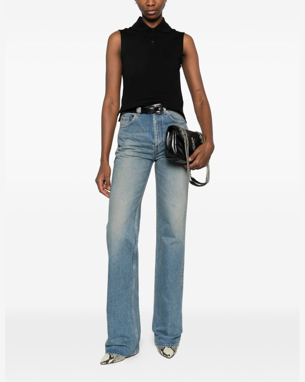 Saint Laurent Black Top Topwear