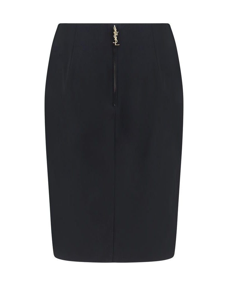 Saint Laurent Black Viscose Skirt Glam Steals