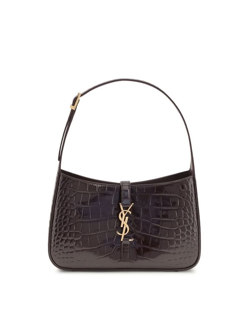 Saint Laurent Bordeaux Crocodile Shoulder Bag Glam Steals