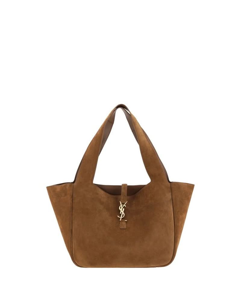 Saint Laurent Brown Calf Leather Bos Taurus Shoulder Bag Glam Steals