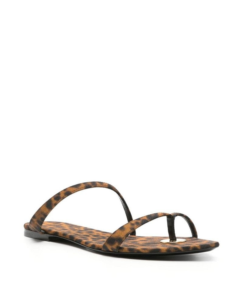 Saint Laurent Brown Flat Sandals Sandals