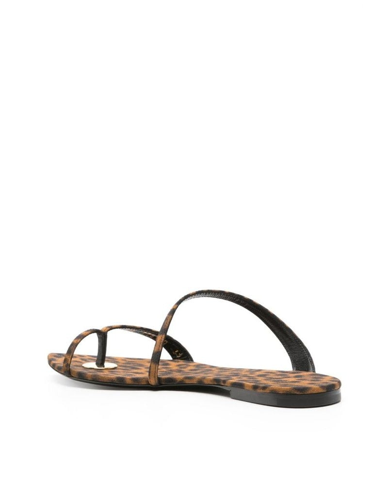 Saint Laurent Brown Flat Sandals Sandals