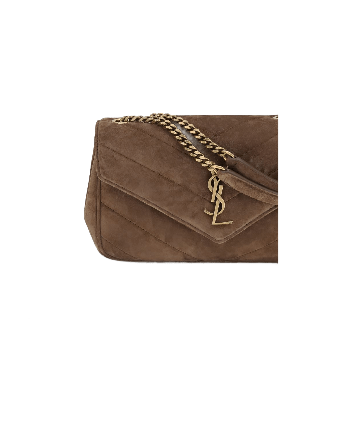 Saint Laurent Brown Calf Leather Bos Taurus Shoulder Bag Glam Steals