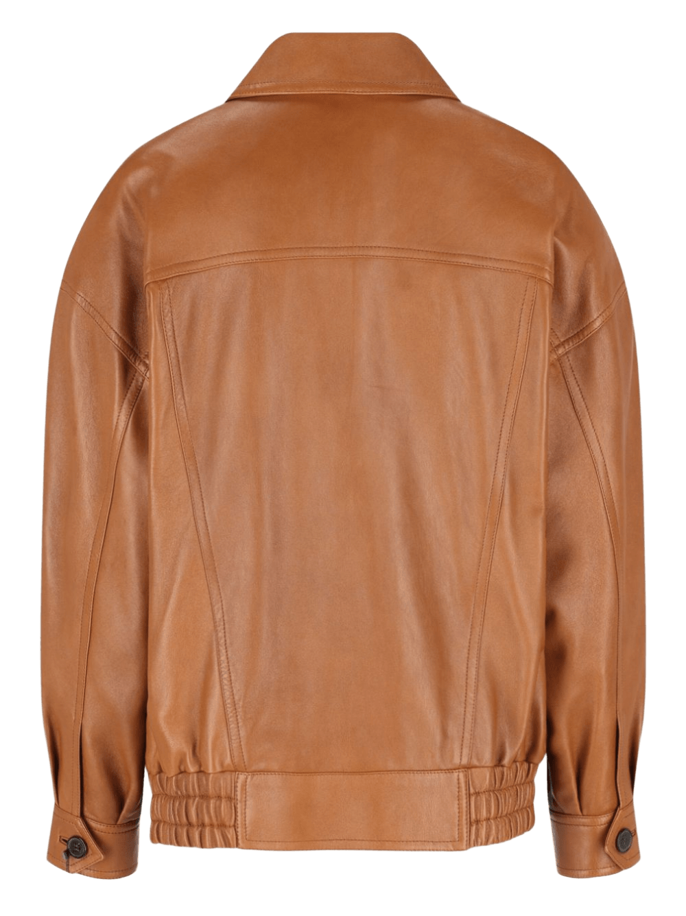 Saint Laurent Brown Leather Jacket Glam Steals