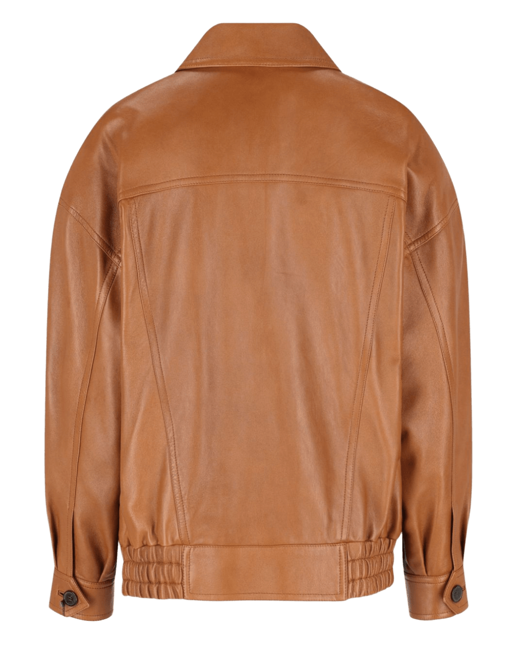 Saint Laurent Brown Leather Jacket Coats & Jackets