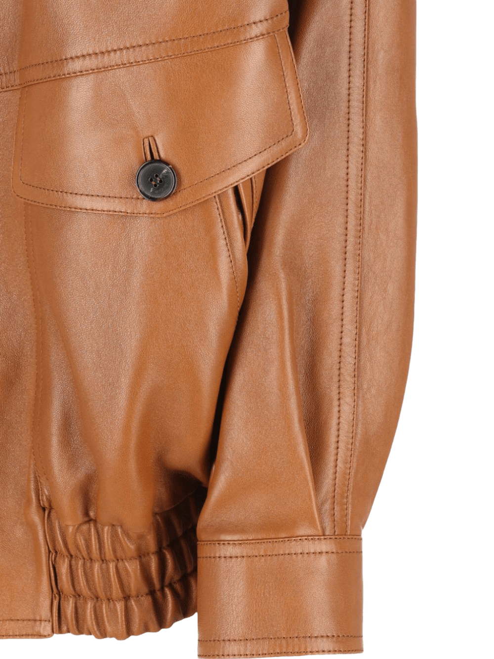Saint Laurent Brown Leather Jacket Glam Steals