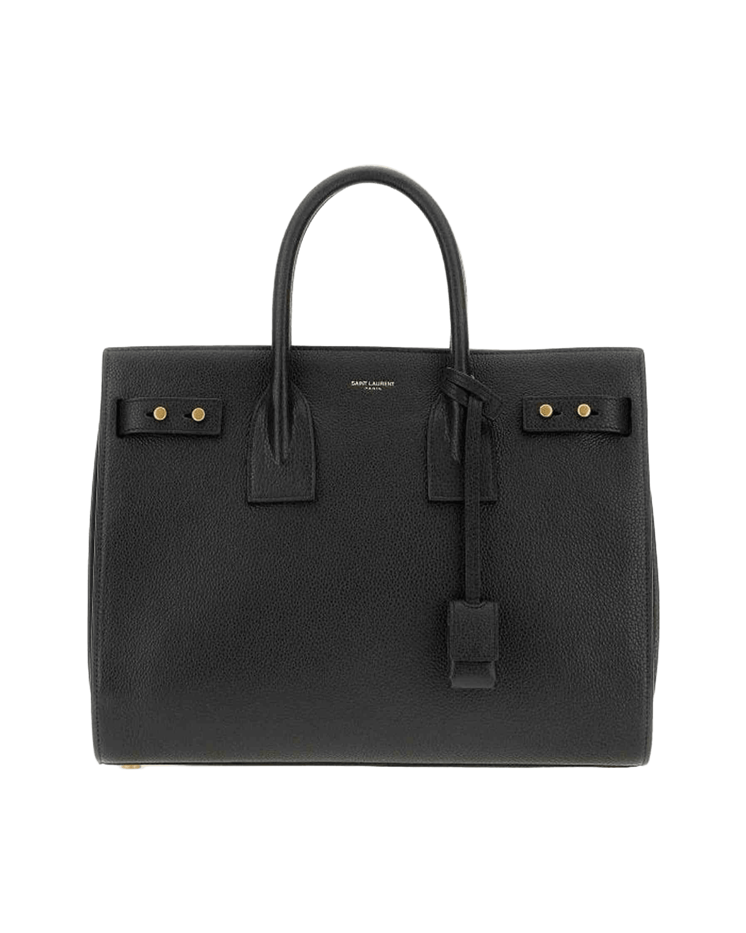 Saint Laurent Black Calf Leather Sac De Jour Handbag Handbags