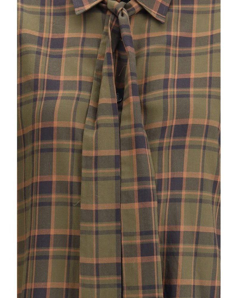 Saint Laurent Cassandre Check Lavallière Shirt Glam Steals