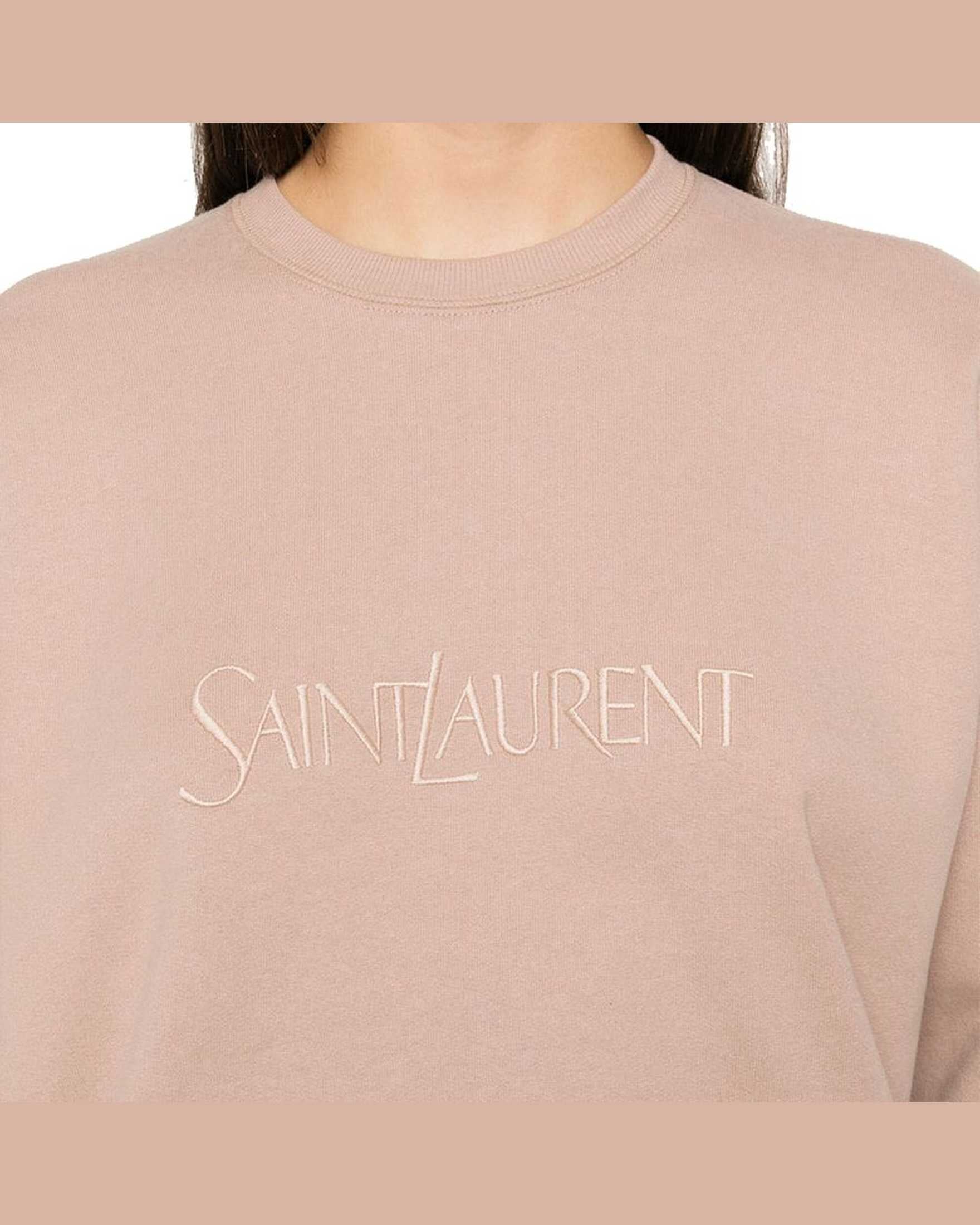 Saint Laurent Cotton Logo Sweat-Shirt Glam Steals
