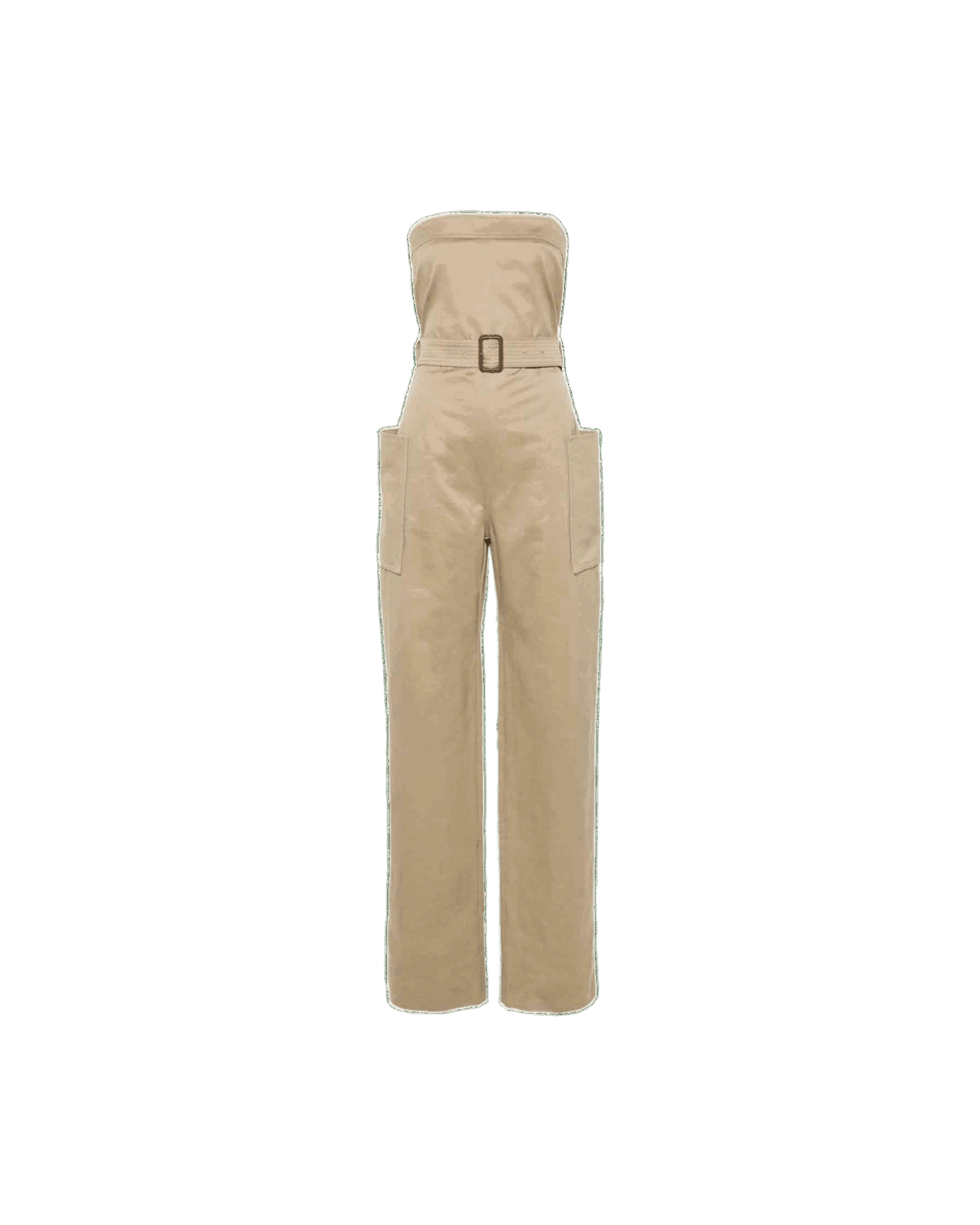 Saint Laurent Cotton Strapless Belted Jumpsuit Glam Steals