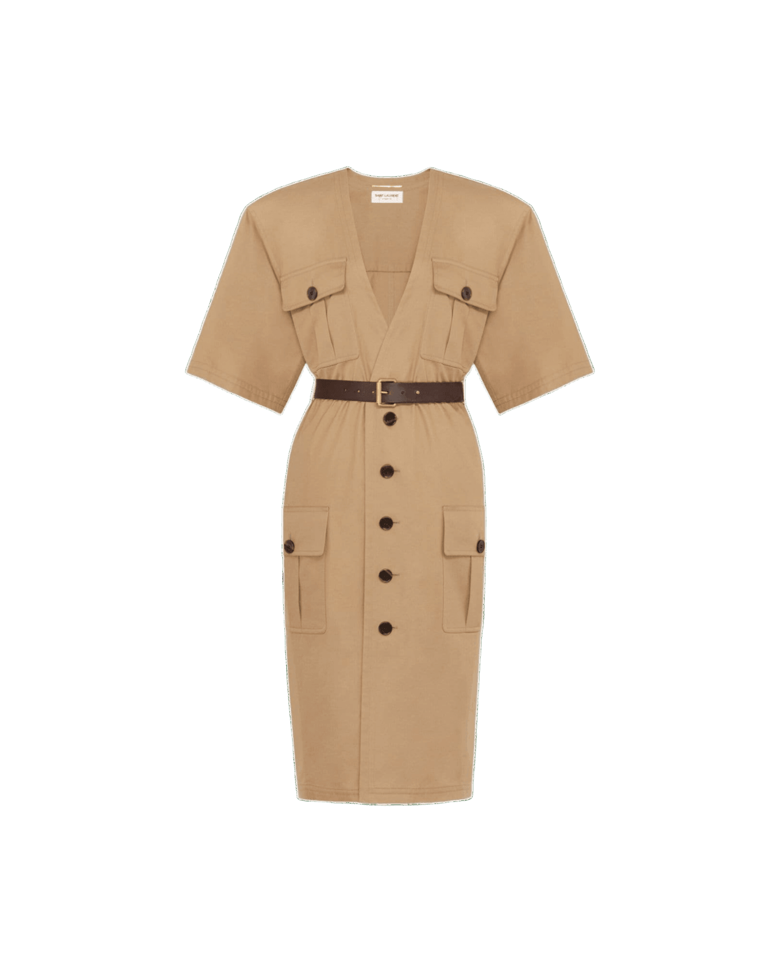 Saint Laurent Cotton Twill Midi Dress Glam Steals