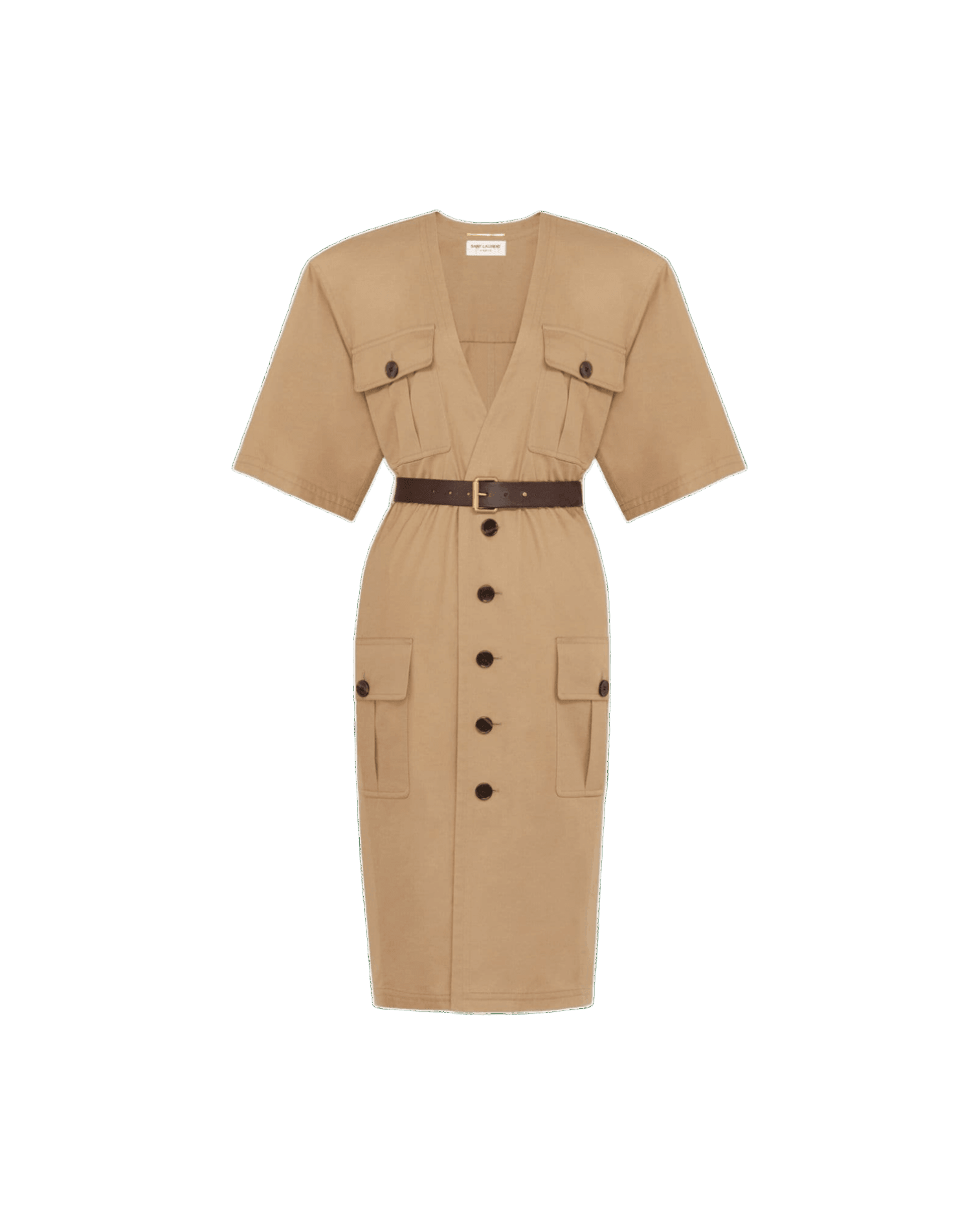 Saint Laurent Cotton Twill Midi Dress Glam Steals