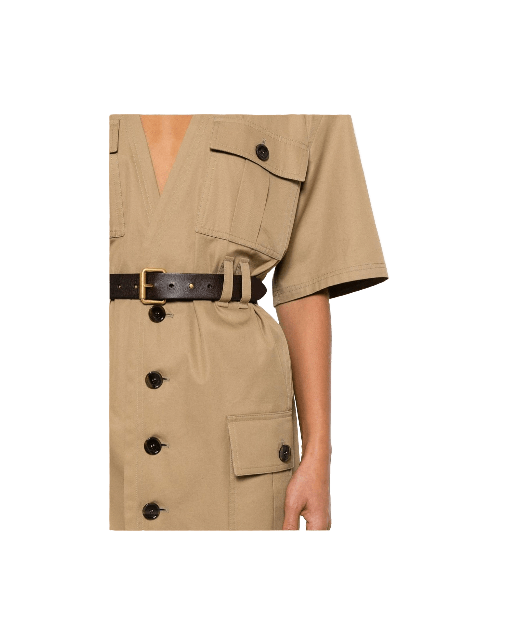 Saint Laurent Cotton Twill Midi Dress Glam Steals
