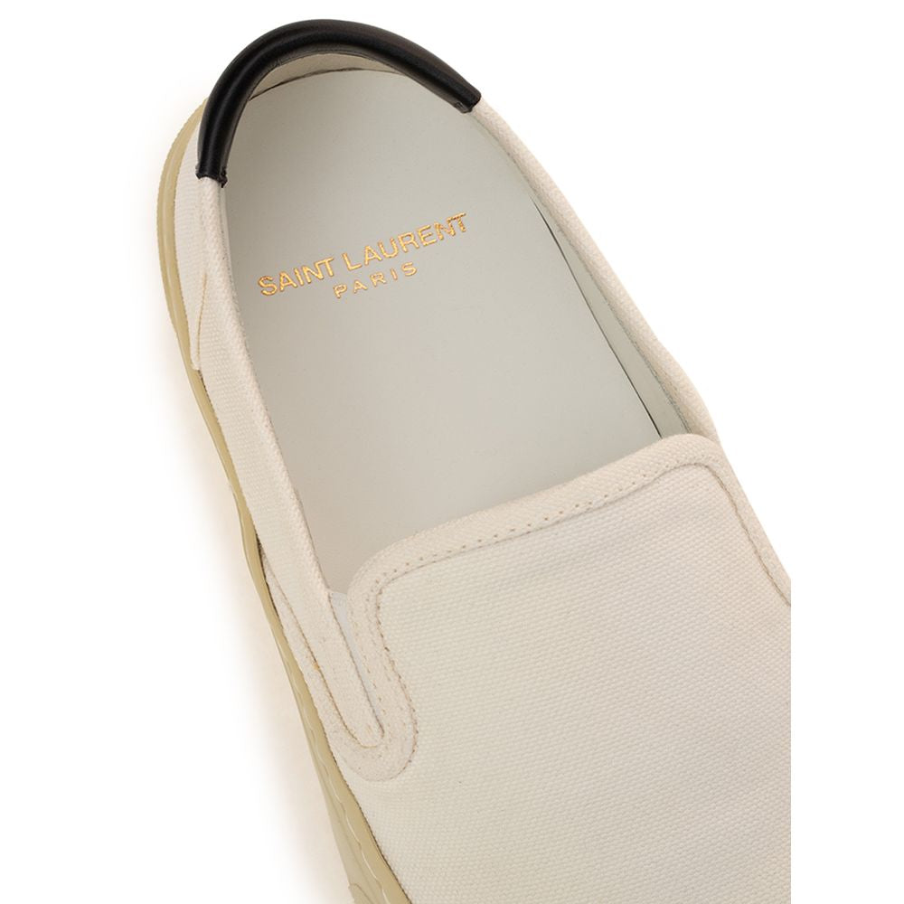 Saint Laurent Cotton White Sneaker Glam Steals