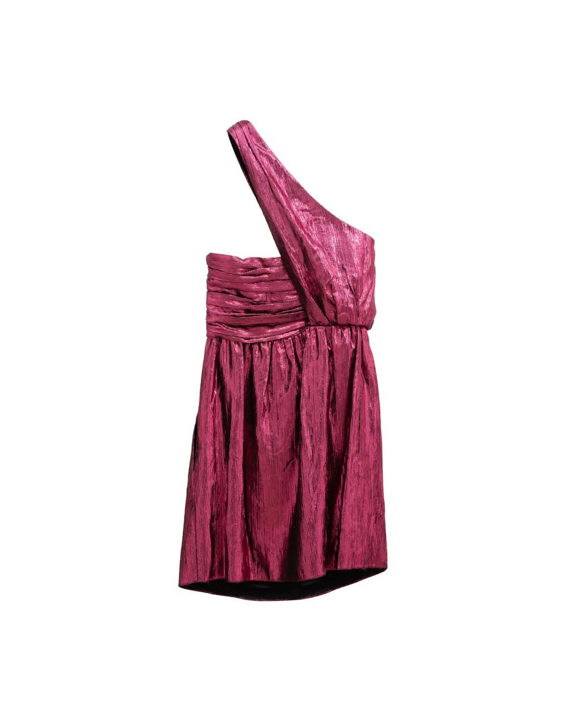 Saint Laurent Fuchsia Viscose Short Dress