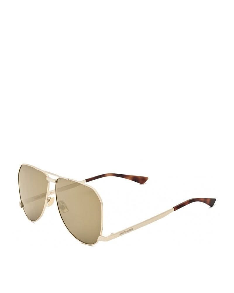 Saint Laurent Gold Metal Sunglasses
