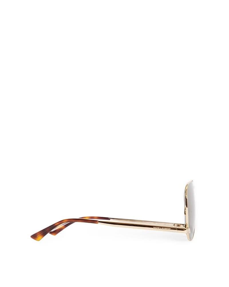 Saint Laurent Gold Metal Sunglasses