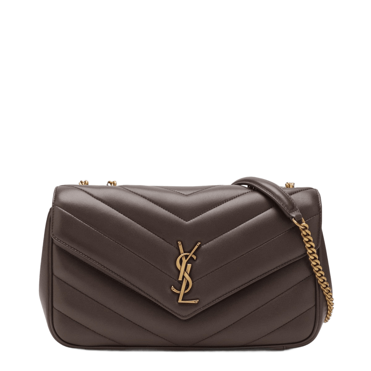 Saint Laurent Grey Leather Medium Loulou Bag Glam Steals