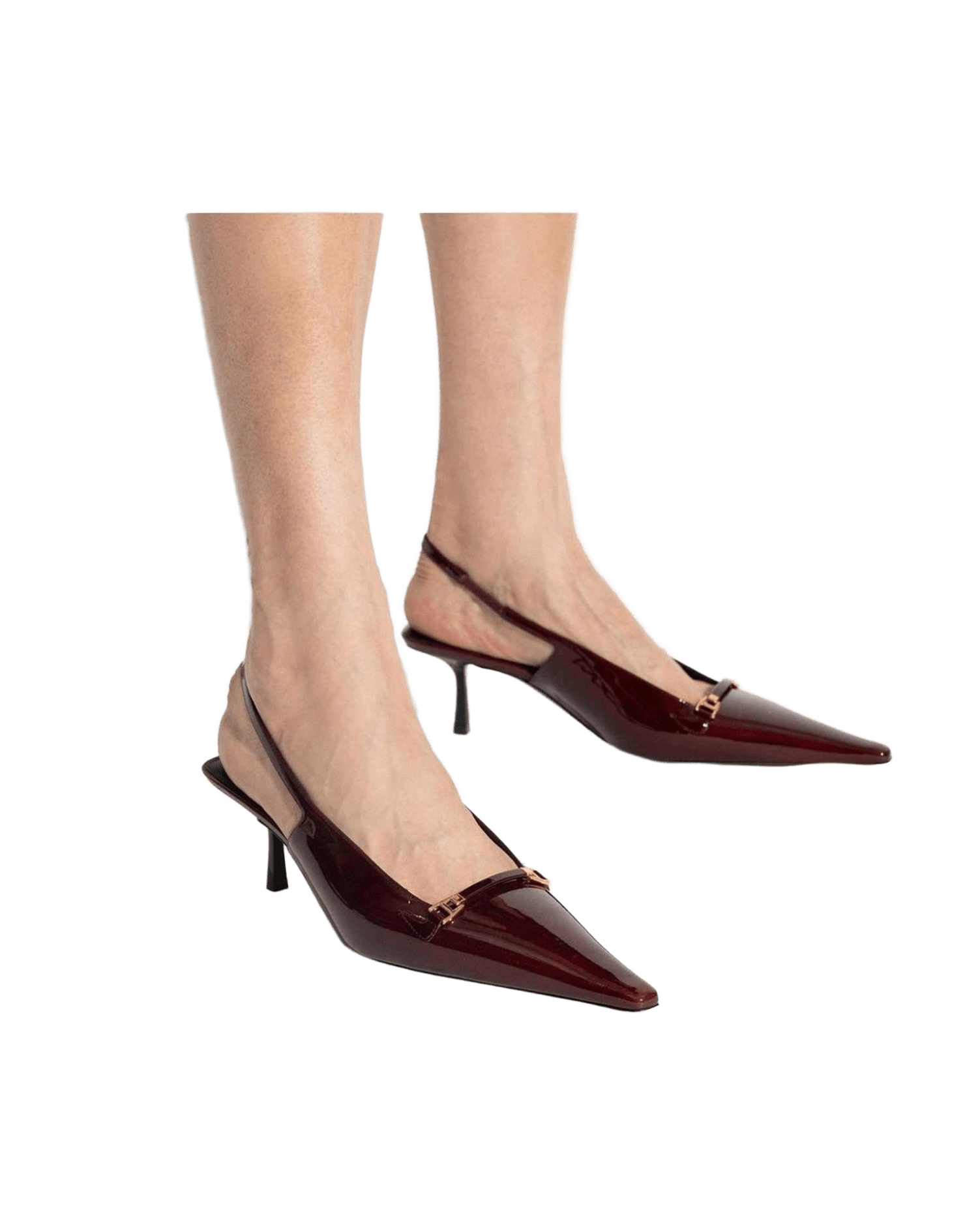 Saint Laurent Leather Carine Slingback Pumps Glam Steals