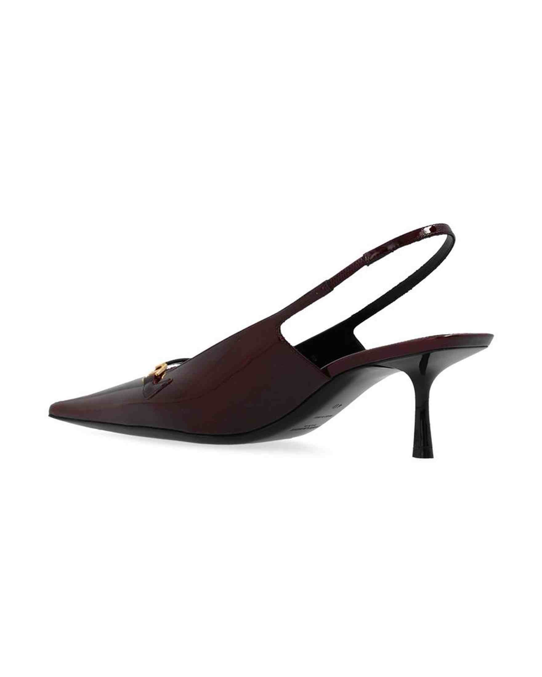 Saint Laurent Leather Carine Slingback Pumps Glam Steals