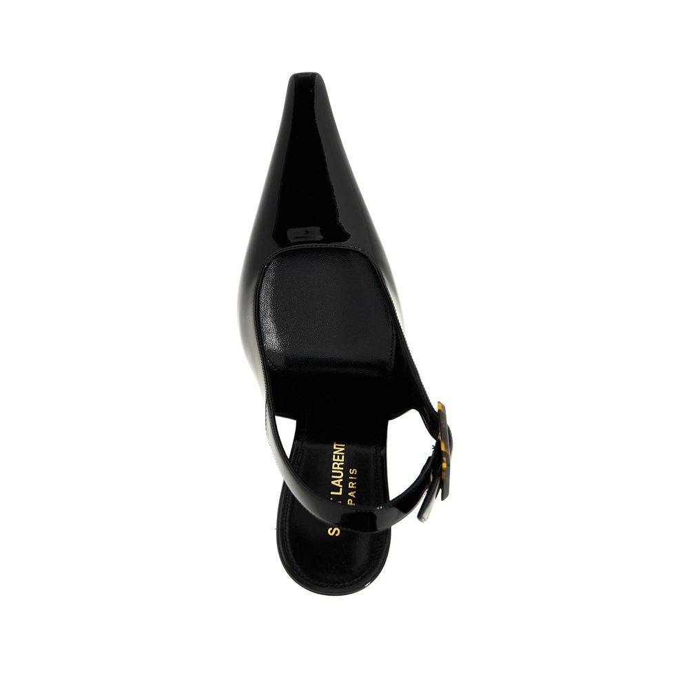 Saint Laurent Leather Dune Slingback Pumps Glam Steals