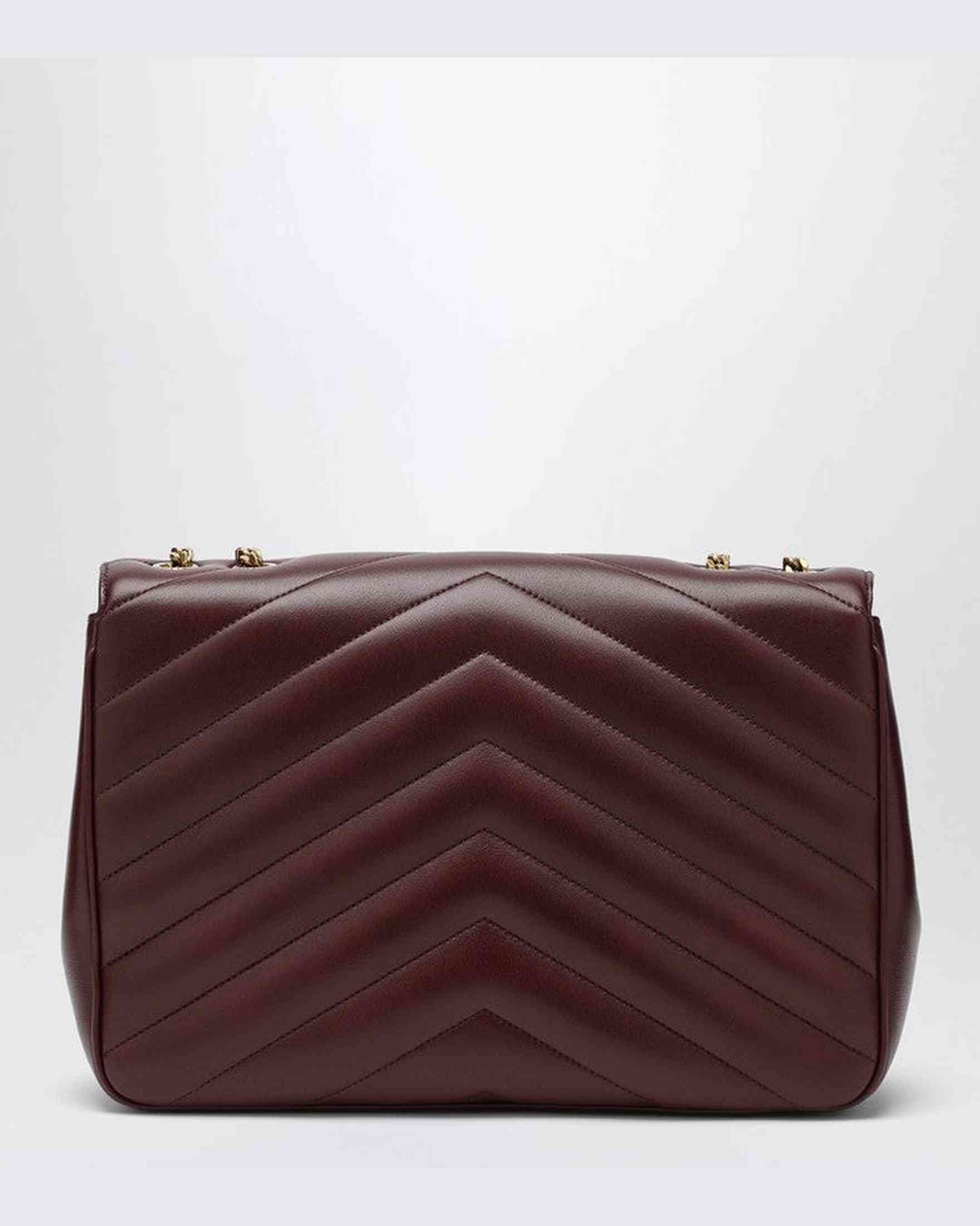 Saint Laurent Leather Large Loulou Hot Wine Bag Glam Steals