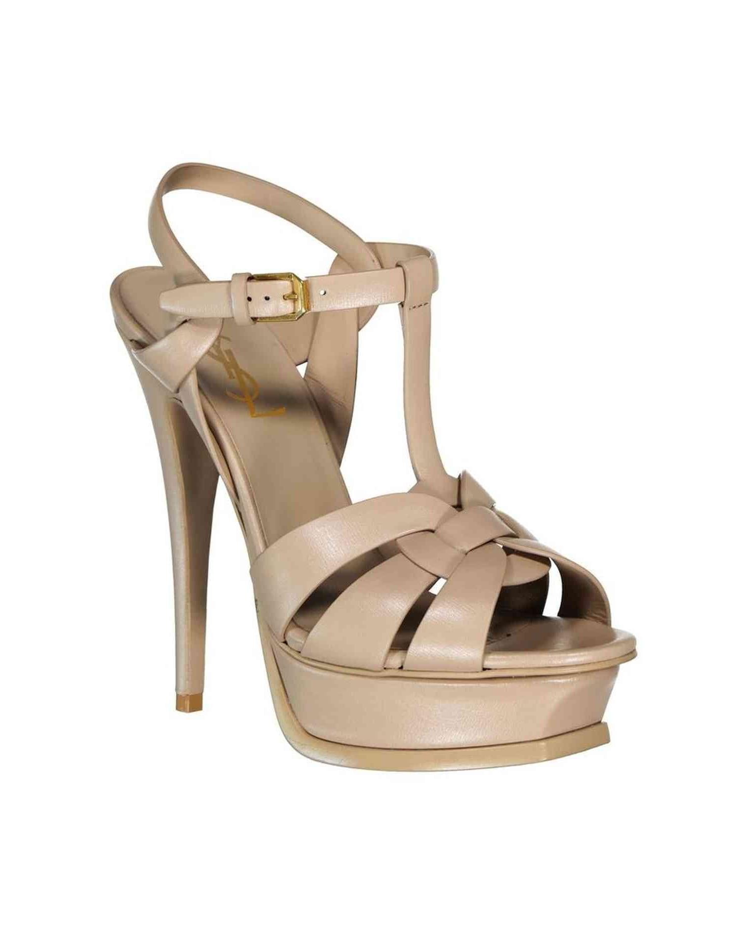 Saint Laurent Leather Tribute Sandals Glam Steals